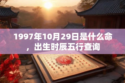 1997年10月29日是什么命，出生时辰五行查询