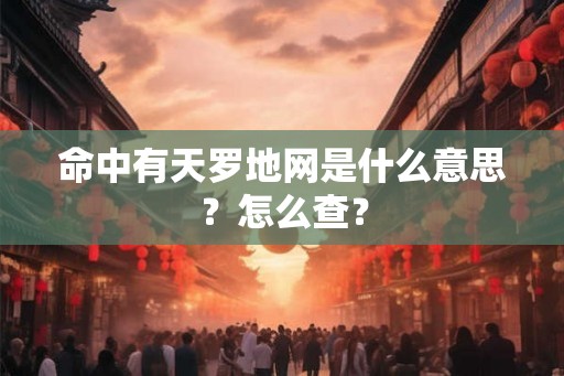 命中有天罗地网是什么意思？怎么查？