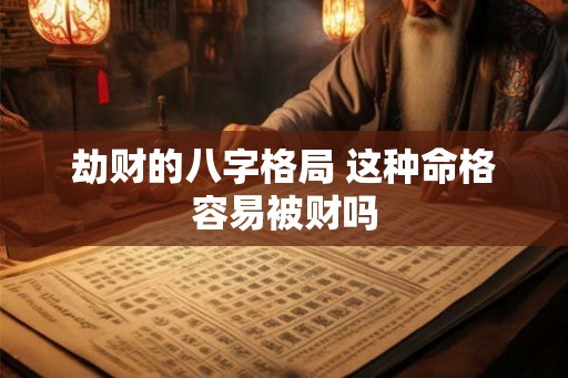 劫财的八字格局 这种命格容易被财吗