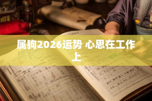属狗2026运势 心思在工作上
