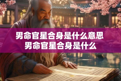 男命官星合身是什么意思 男命官星合身是什么 男命官星合身是什么意思 男命官星合身是什么