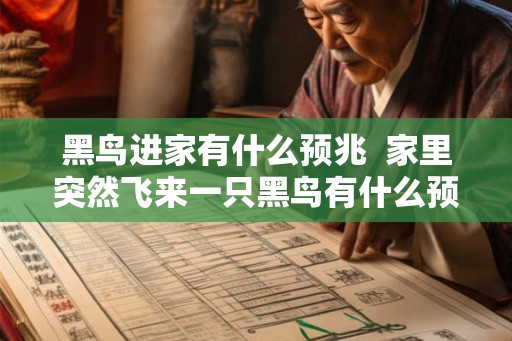 黑鸟进家有什么预兆  家里突然飞来一只黑鸟有什么预兆