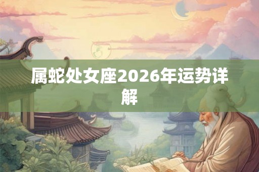 属蛇处女座2026年运势详解 属蛇处女座2026年运势详解