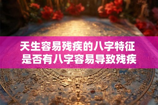 天生容易残疾的八字特征 是否有八字容易导致残疾