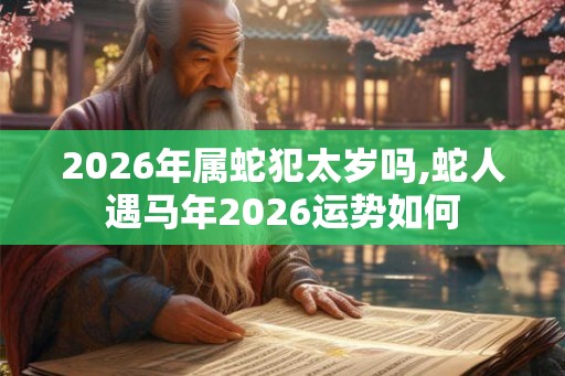 2026年属蛇犯太岁吗,蛇人遇马年2026运势如何