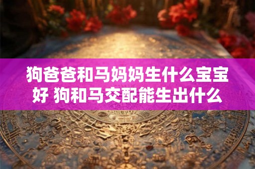 狗爸爸和马妈妈生什么宝宝好 狗和马交配能生出什么
