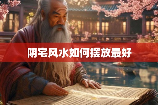 阴宅风水如何摆放最好