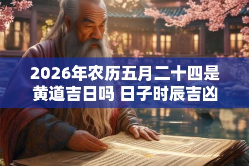 2026年农历五月二十四是黄道吉日吗 日子时辰吉凶