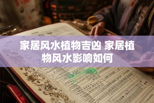 家居风水植物吉凶 家居植物风水影响如何
