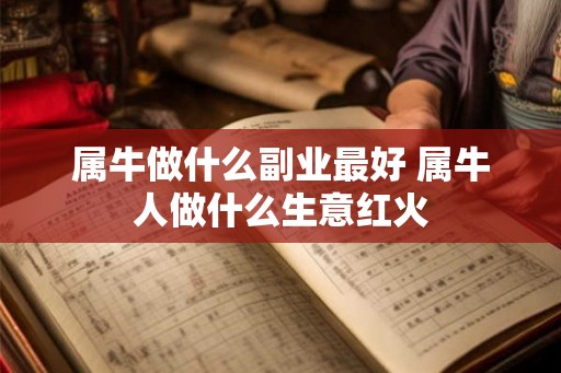 属牛做什么副业最好 属牛人做什么生意红火