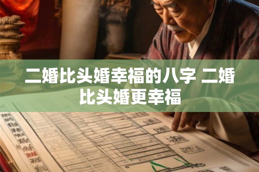 二婚比头婚幸福的八字 二婚比头婚更幸福