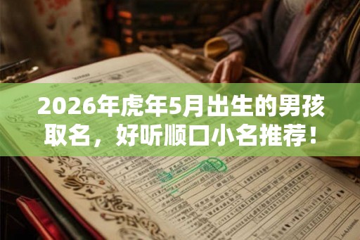 2026年虎年5月出生的男孩取名，好听顺口小名推荐！