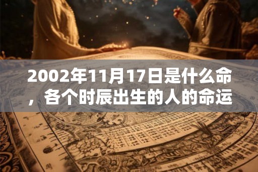 2002年11月17日是什么命，各个时辰出生的人的命运