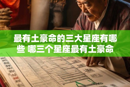 最有土豪命的三大星座有哪些 哪三个星座最有土豪命