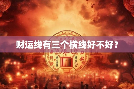财运线有三个横线好不好？