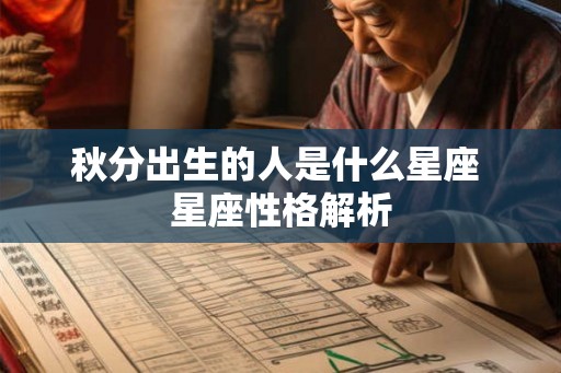 秋分出生的人是什么星座 星座性格解析 秋分出生的人是什么星座 星座性格解析