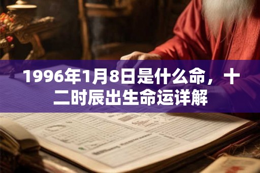 1996年1月8日是什么命，十二时辰出生命运详解