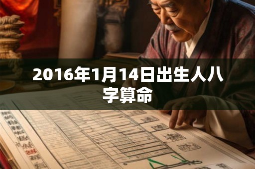 2016年1月14日出生人八字算命