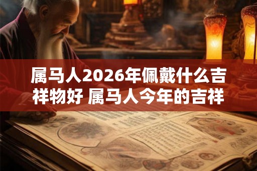 属马人2026年佩戴什么吉祥物好 属马人今年的吉祥物