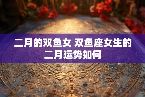 二月的双鱼女 双鱼座女生的二月运势如何 二月的双鱼女 双鱼座女生的二月运势如何