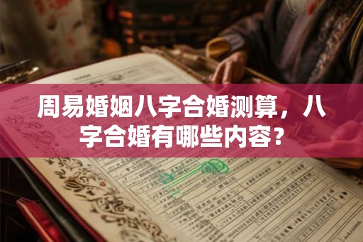 周易婚姻八字合婚测算，八字合婚有哪些内容？