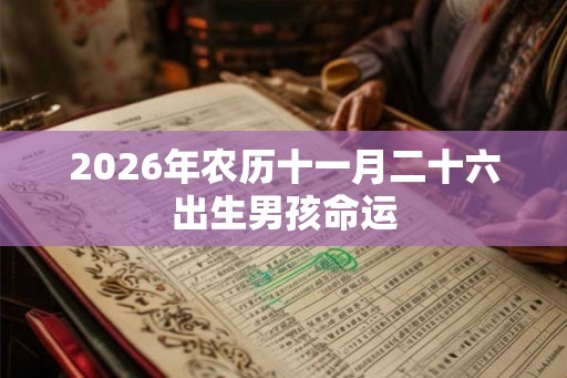 2026年农历十一月二十六出生男孩命运