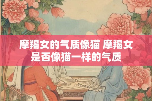 摩羯女的气质像猫 摩羯女是否像猫一样的气质