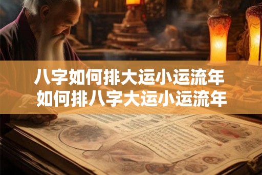 八字如何排大运小运流年 如何排八字大运小运流年
