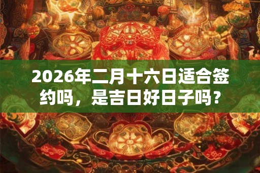 2026年二月十六日适合签约吗，是吉日好日子吗？