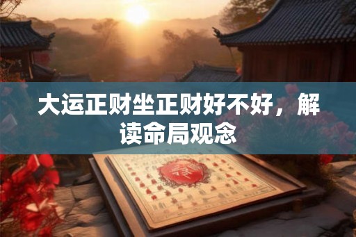 大运正财坐正财好不好，解读命局观念