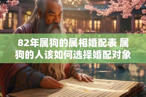 82年属狗的属相婚配表 属狗的人该如何选择婚配对象