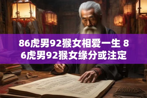 86虎男92猴女相爱一生 86虎男92猴女缘分或注定 86虎男92猴女相爱一生 86虎男92猴女缘分或注定