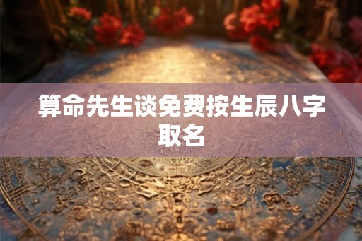 算命先生谈免费按生辰八字取名