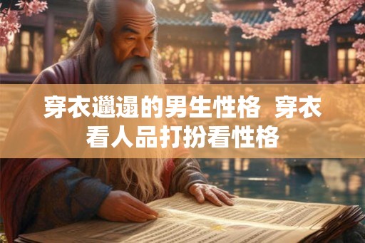 穿衣邋遢的男生性格  穿衣看人品打扮看性格