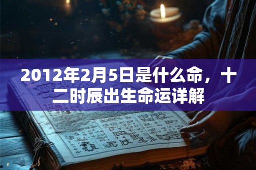 2012年2月5日是什么命,十二时辰出生命运详解 2012年2月5日是什么命,十二时辰出生命运详解