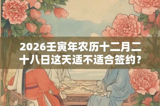 2026壬寅年农历十二月二十八日这天适不适合签约？