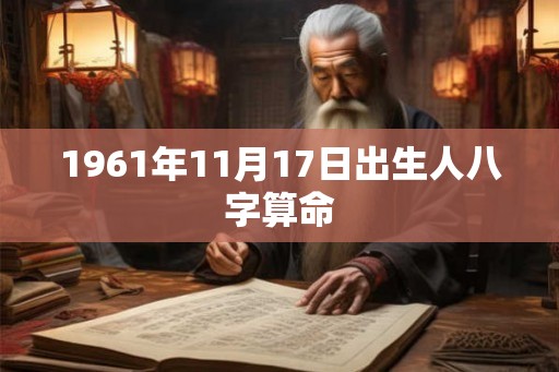 1961年11月17日出生人八字算命