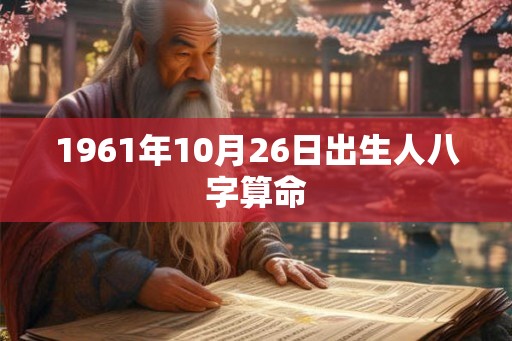 1961年10月26日出生人八字算命 1961年10月26日出生人八字算命