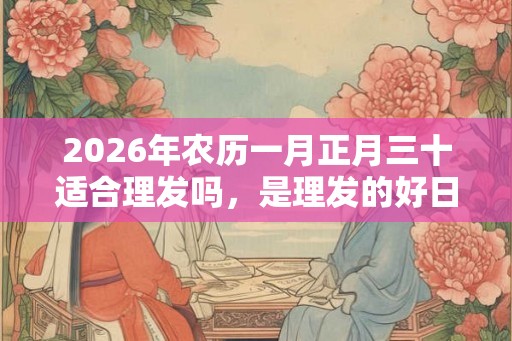 2026年农历一月正月三十适合理发吗,是理发的好日子吗? 2026年农历一月正月三十适合理发吗,是理发的好日子吗?
