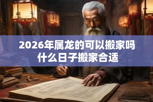 2026年属龙的可以搬家吗 什么日子搬家合适