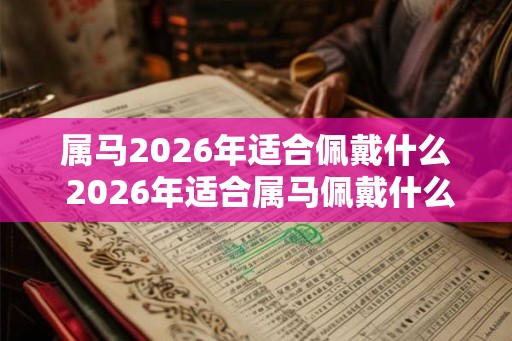 属马2026年适合佩戴什么 2026年适合属马佩戴什么