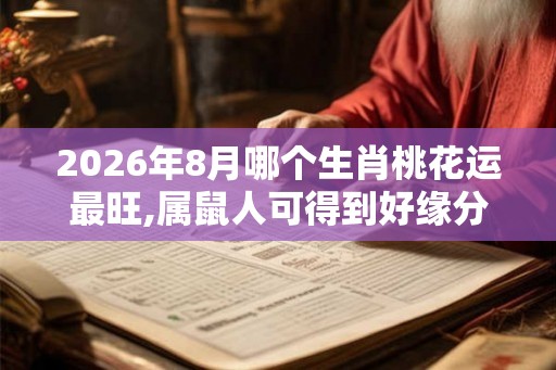 2026年8月哪个生肖桃花运最旺,属鼠人可得到好缘分