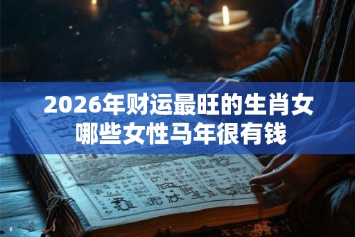 2026年财运最旺的生肖女 哪些女性马年很有钱 2026年财运最旺的生肖女 哪些女性马年很有钱