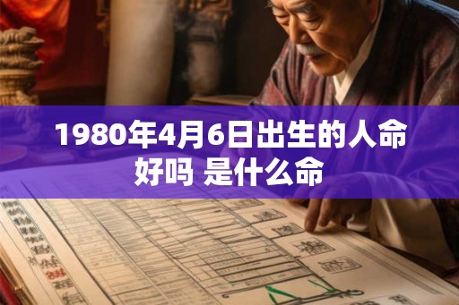 1980年4月6日出生的人命好吗 是什么命 1980年4月6日出生的人命好吗 是什么命