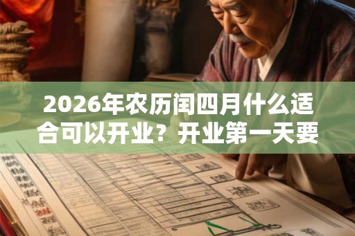 2026年农历闰四月什么适合可以开业？开业第一天要做什么？