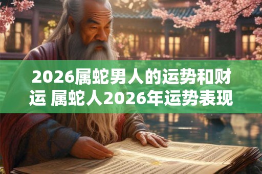 2026属蛇男人的运势和财运 属蛇人2026年运势表现