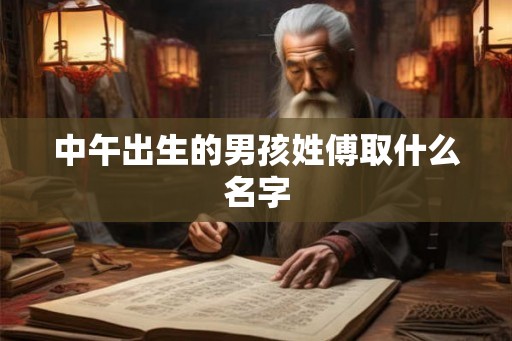 中午出生的男孩姓傅取什么名字