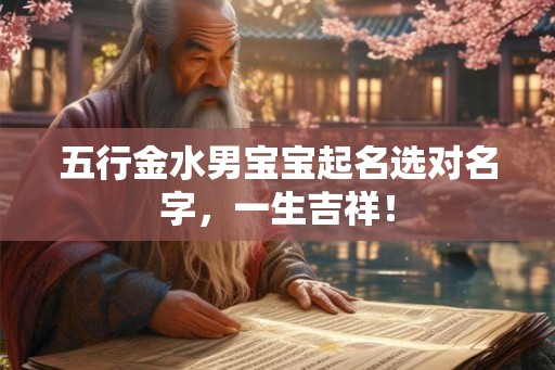 五行金水男宝宝起名选对名字，一生吉祥！
