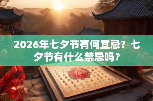 2026年七夕节有何宜忌？七夕节有什么禁忌吗？