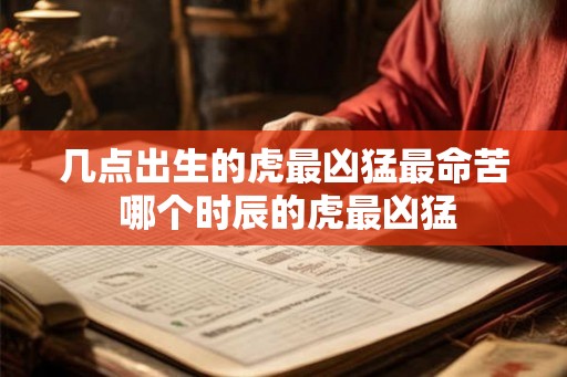 几点出生的虎最凶猛最命苦 哪个时辰的虎最凶猛